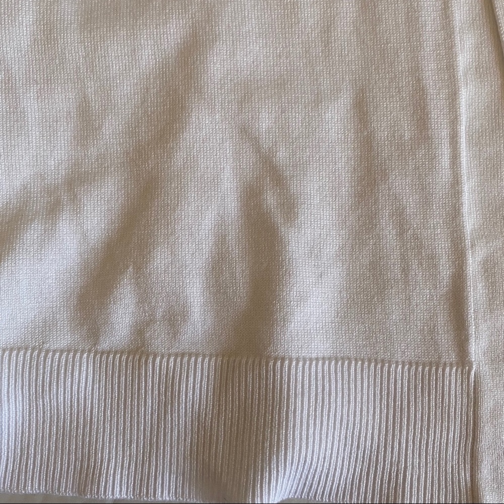 JM COLLECTION OPEN FRONT CARDIGAN TOP-TOGGLE SLEEVES WHITE SIZE MEDIUM PETITE - Picture 5 of 10